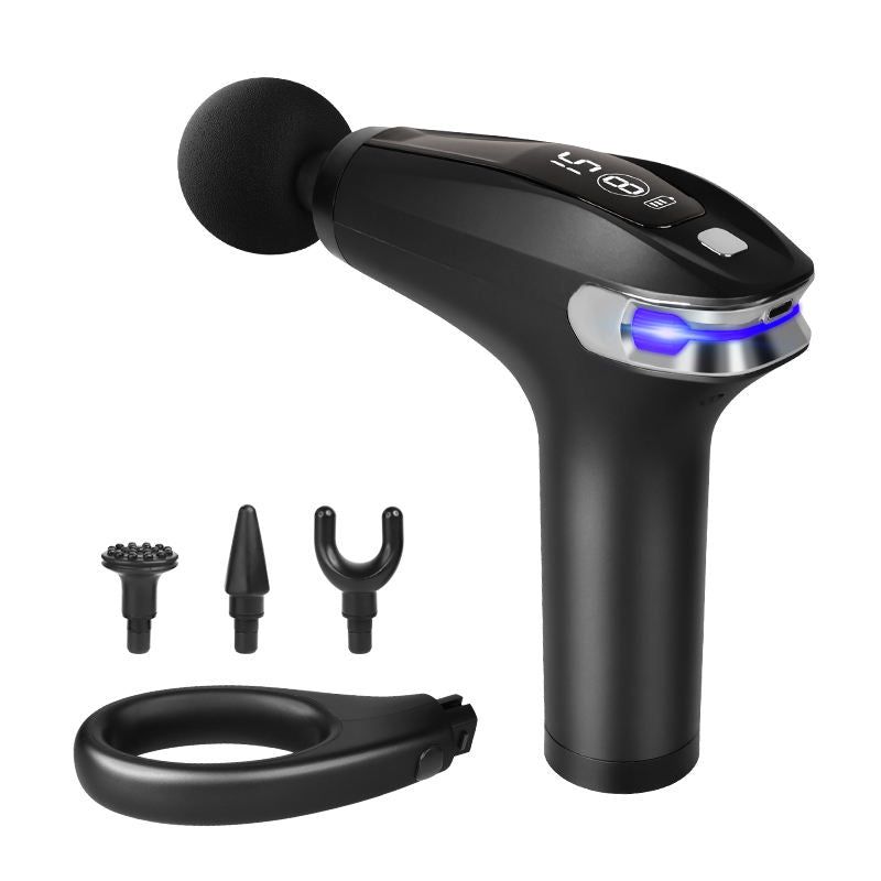 4 Massage Silicone Head Powerful Fascial Gun Portable Vibration Deep Tissue Percussion Muscle Back Massage Gun For Women