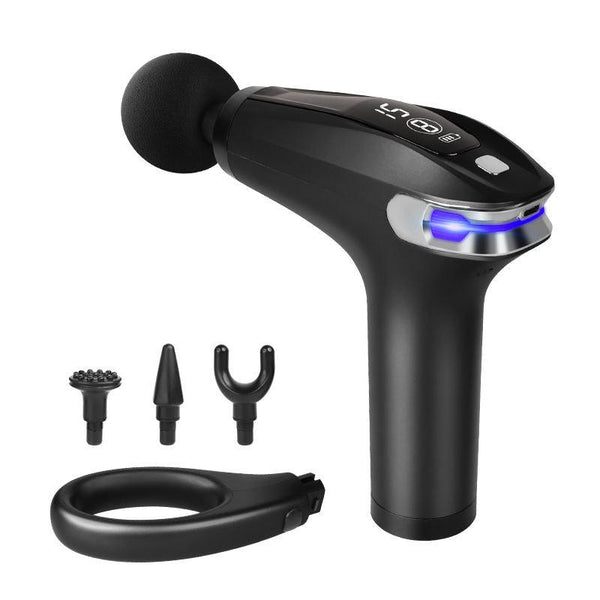 4 Massage Silicone Head Powerful Fascial Gun Portable Vibration Deep Tissue Percussion Muscle Back Massage Gun For Women