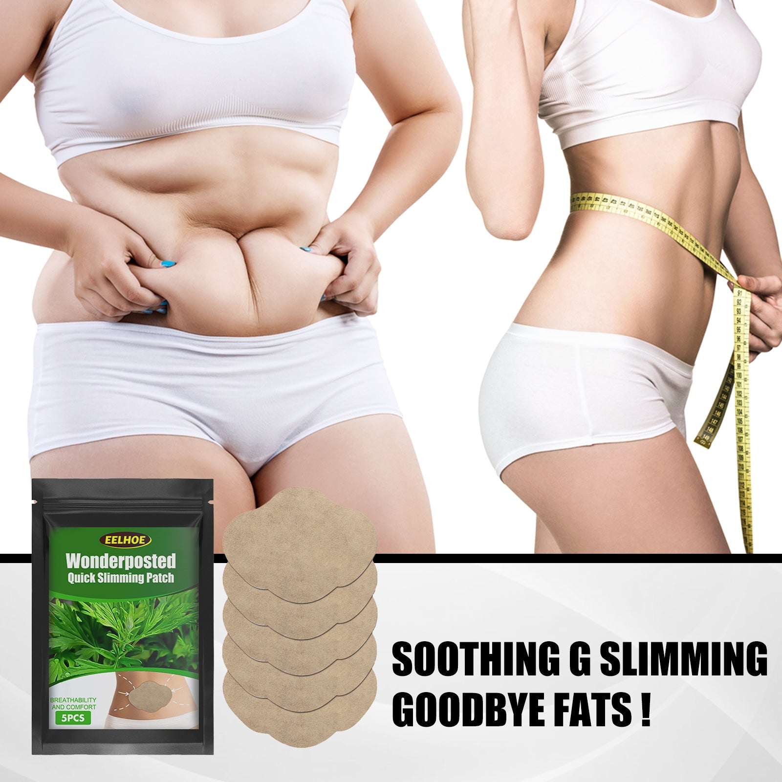 Wormwood Slimmed Belly Button Sticker, Slimming Firming and Shaping Belly Patch