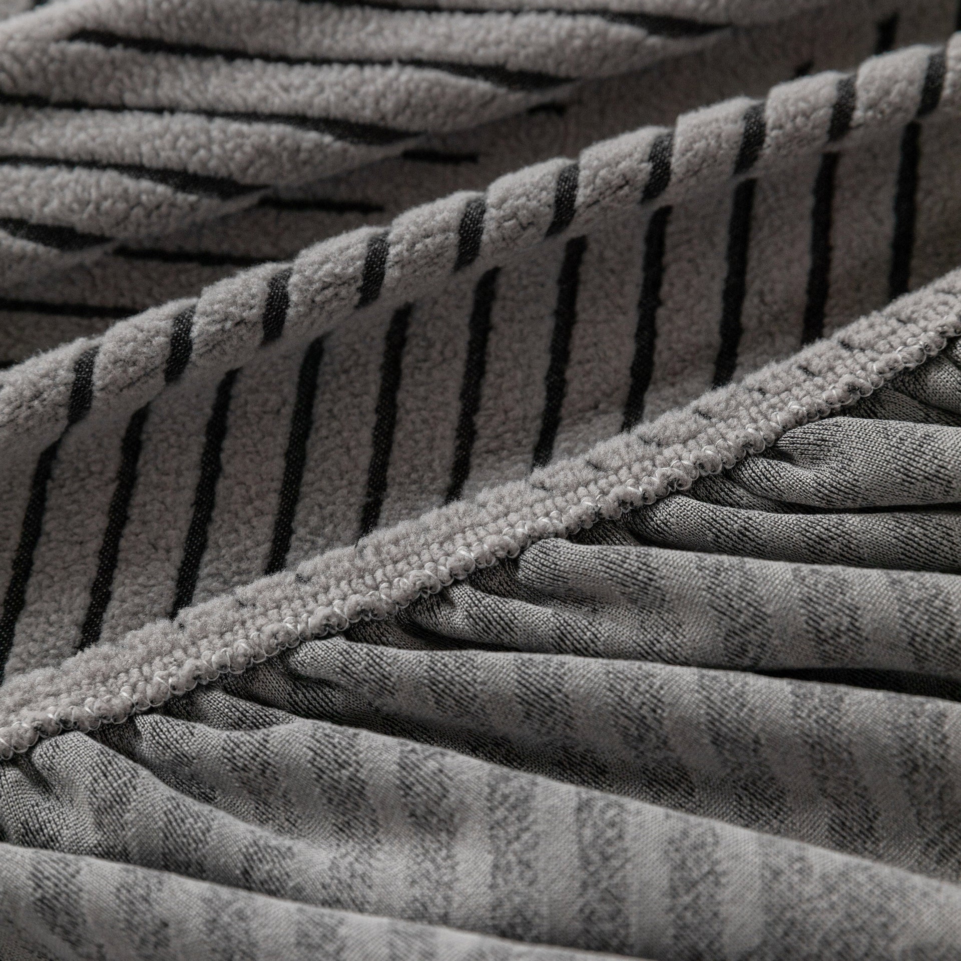 High Stretch Chevron Sofa Cover, Soft Washable Textured Jacquard Slipcover for Couch