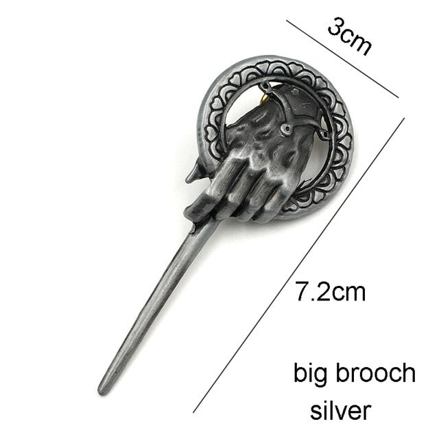 Game of Thrones Song of Ice and Fire Brooch Hand of the King Lapel Inspired Authentic Prop Pin Badge Brooches Movie Jewelry