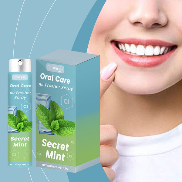 Secret Mint Oral Care Air Fresher Spray, Remove Coffee Stains And Whiten For Healthy Teeth