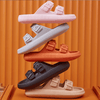 Thick soled slippers Summer home bathroom anti slip and fecal feeling Soft soled couple EVA slippers Male - Black / 36/37