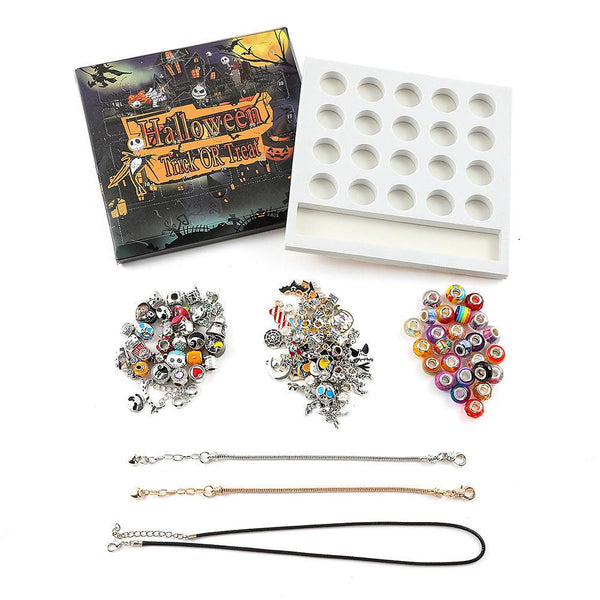 Halloween children DIY large hole bead bracelet bracelet necklace gift box blind box set accessories