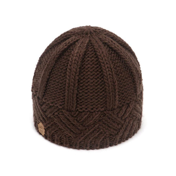 European and American retro style diamond grid coarse needle knitted hat for men and women, fashionable autumn and winter knitted hat