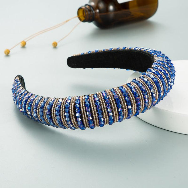 Hair Hoop Hand-woven Beaded Head Hoop Female Baroque Sponge Hair Bundle Korean Face Wash Hair Accessories