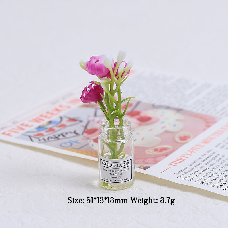 Multicolor three-dimensional luminous vase, creative handmade DIY cream glue accessories, resin small parts