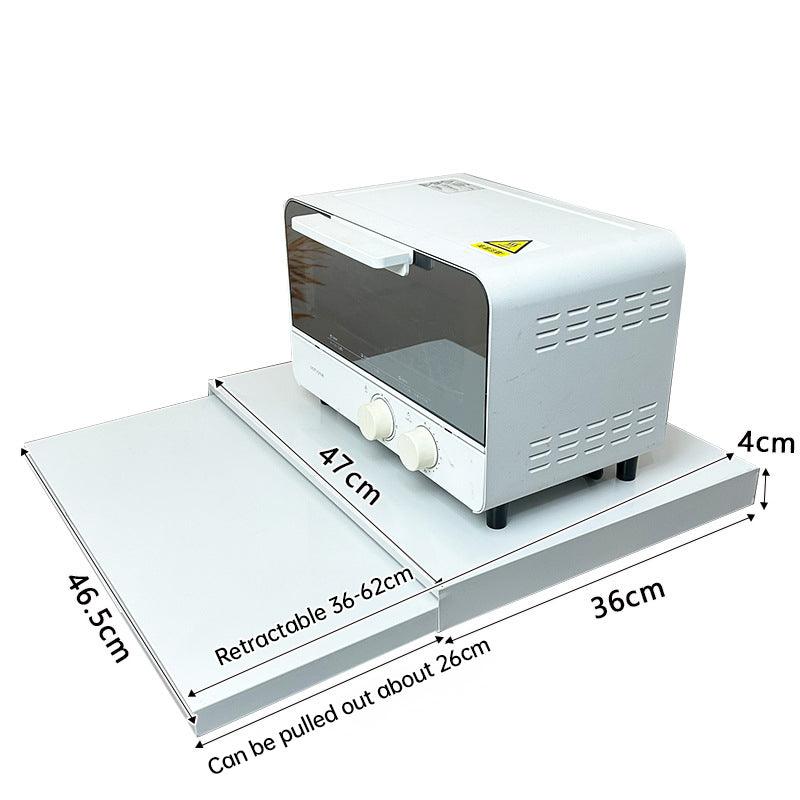 New microwave stand with pull-out drawer, coffee station, kitchen organizer - space-saving.