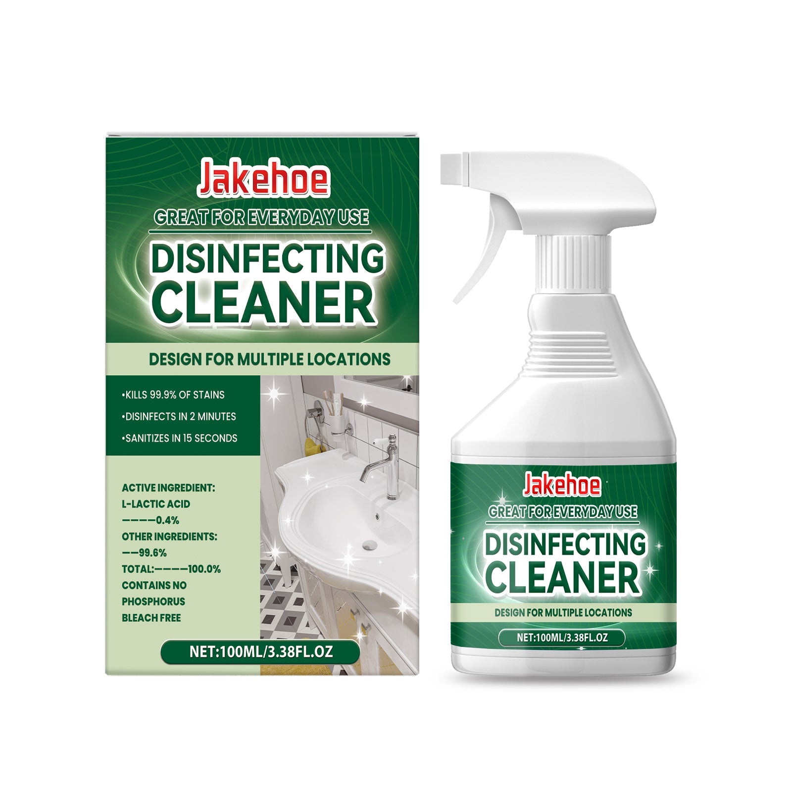 Multi-Purpose Cleaner The Bathroom Kitchen Living Room Oil Scale Luster Clean Disposable Cleaning Fluid