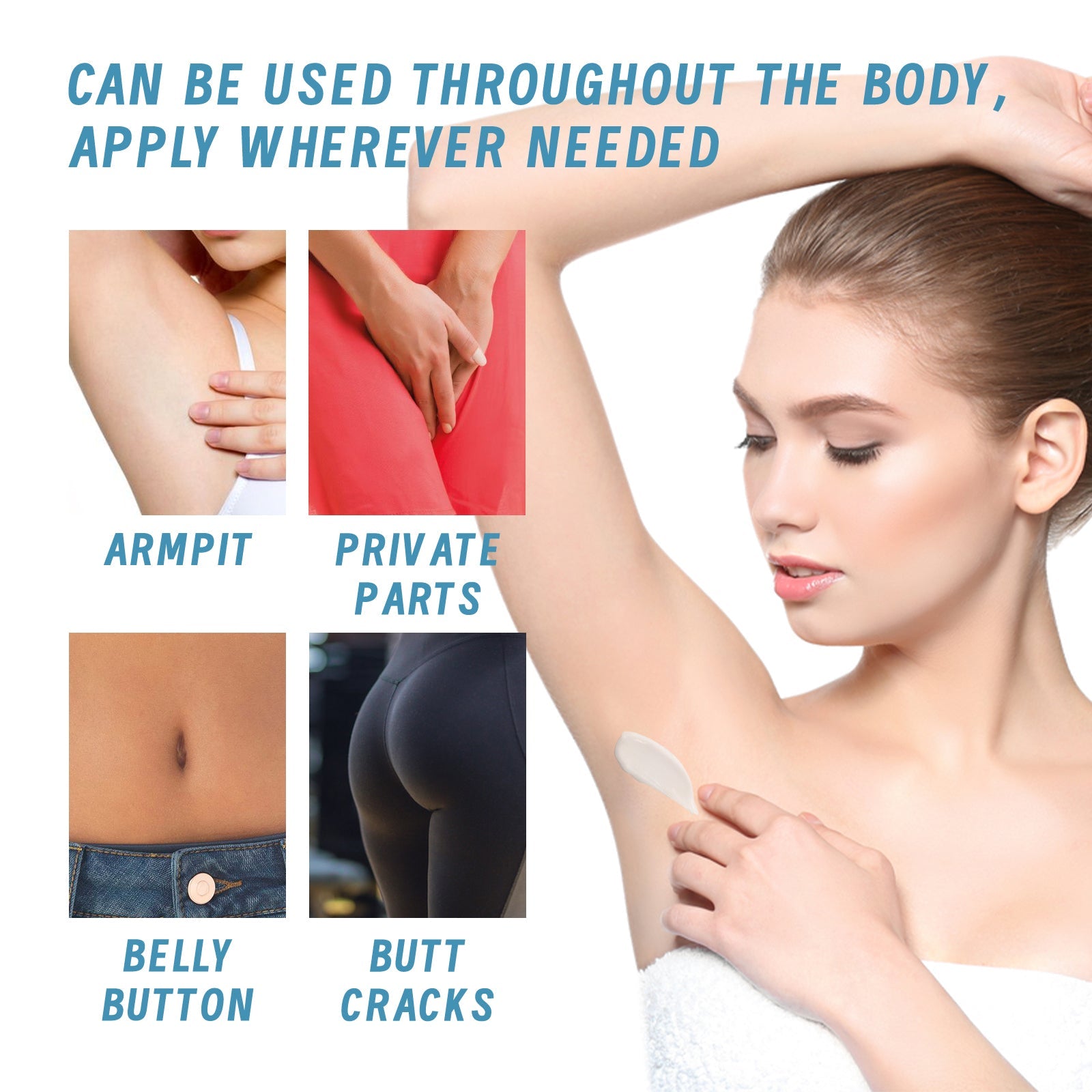 Whole Body Deodorant, Long Lasting Fragrance Clean Body Odor Body Odor Sweat Refreshing Fragrance Care Cream