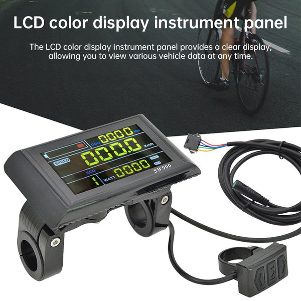 5/6-pin SW900 color smart meter, e-scooter/mountain bike LCD data display modification part.