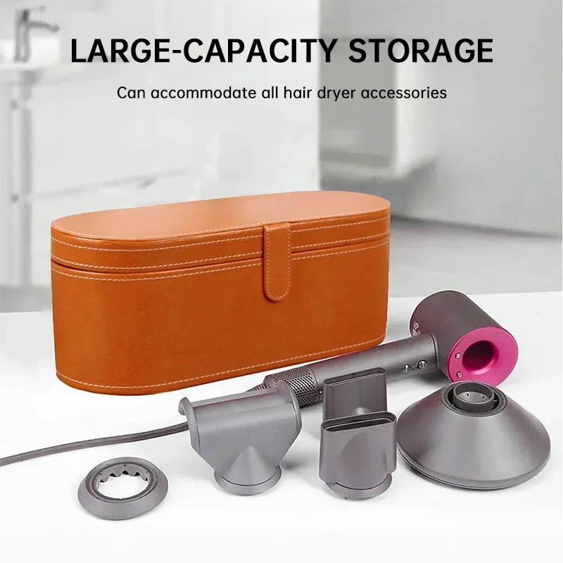 Portable PU - leather travel case for Dyson Supersonic, for storage, protection and dust - proofing.