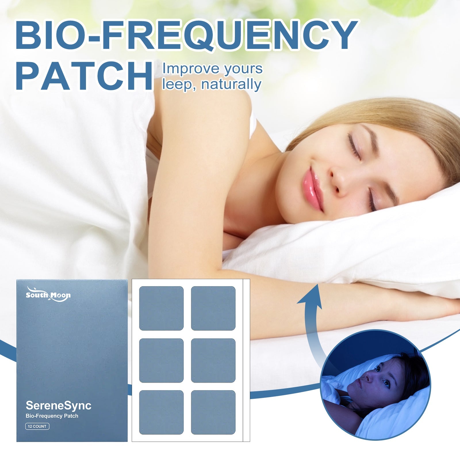Bio-Frequency Patch, Relieve Physical Stress Relax Mind And Body Sleep Peacefully Care Patch