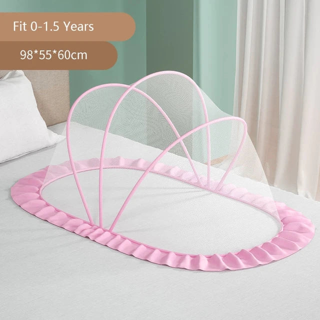 Baby mosquito net cover baby crib Mongolian yurt full face mosquito proof cover children's foldable bottomless mosquito net