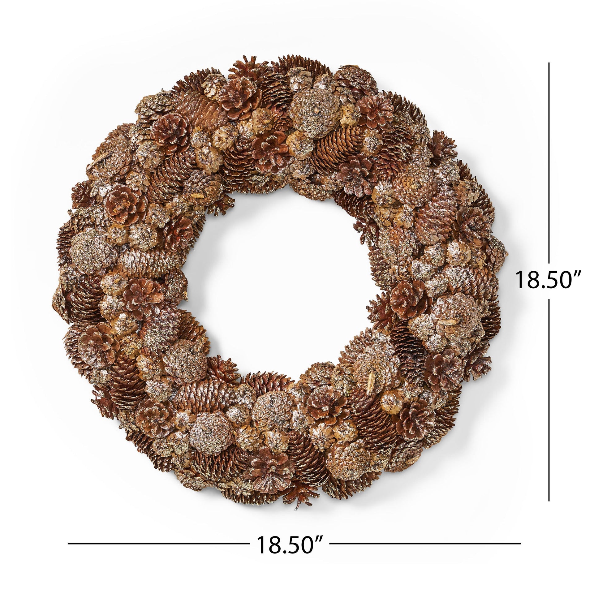 18.5'' PINE CONE WREATH V.I.P Digital Presence