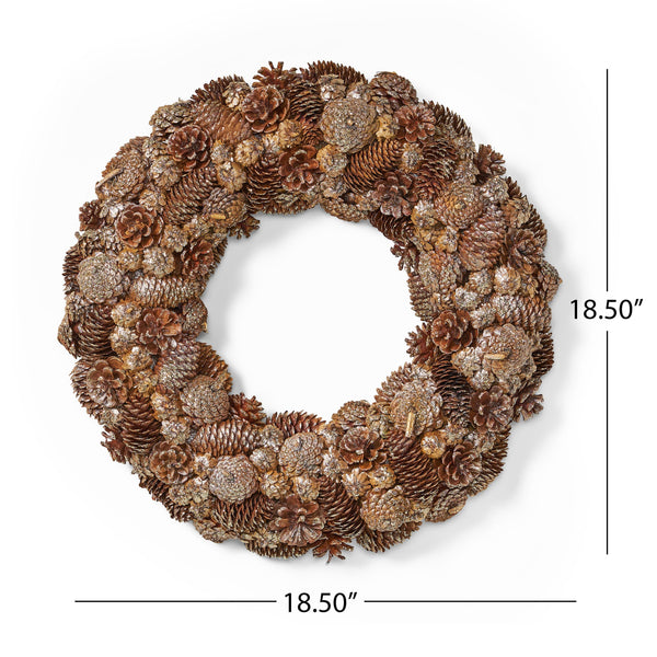 18.5'' PINE CONE WREATH V.I.P Digital Presence
