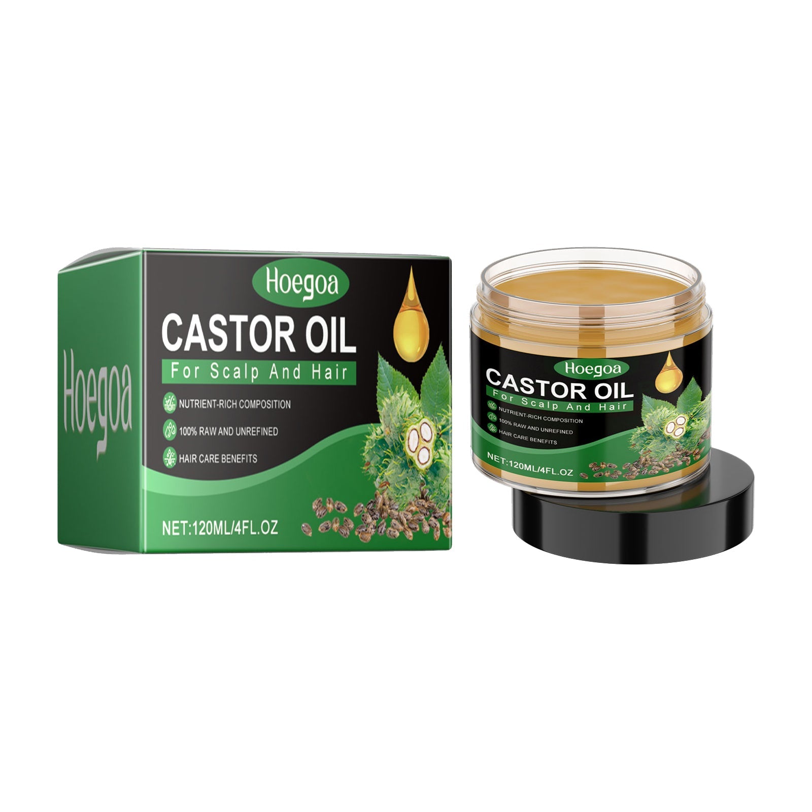 Castor Oil, Nourish And Repair Damaged Hair Dry Strength Solid Hair Smooth Hair Oil