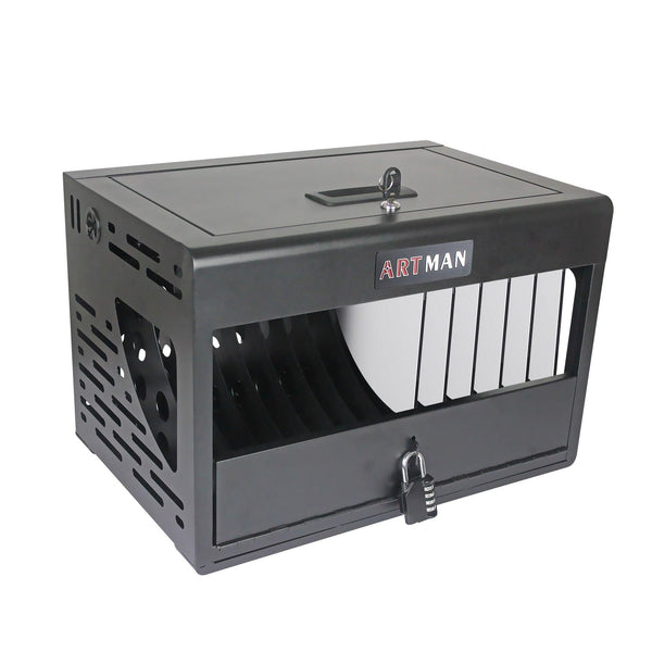 16 Bay Charging Cabinet for Laptop Chromebook Locking Charging Station-BLACK