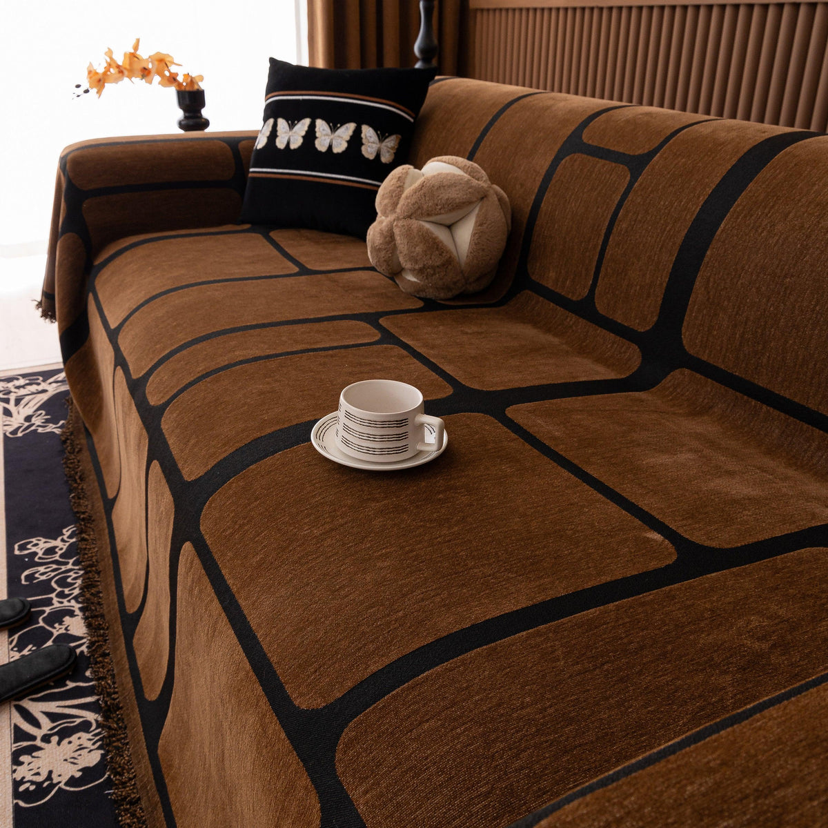 Modern Geometric Sofa Cover Decorative Couch Throw Blanket Furniture Protector