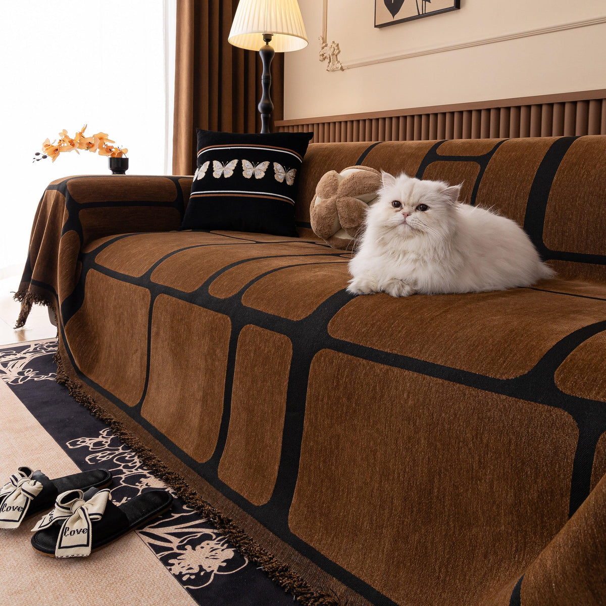 Modern Geometric Sofa Cover Decorative Couch Throw Blanket Furniture Protector