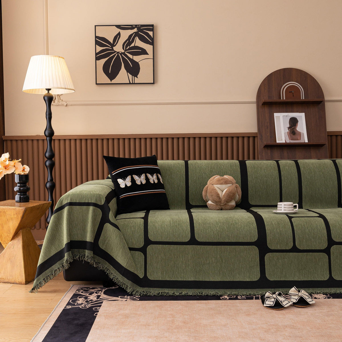 Modern Geometric Sofa Cover Decorative Couch Throw Blanket Furniture Protector