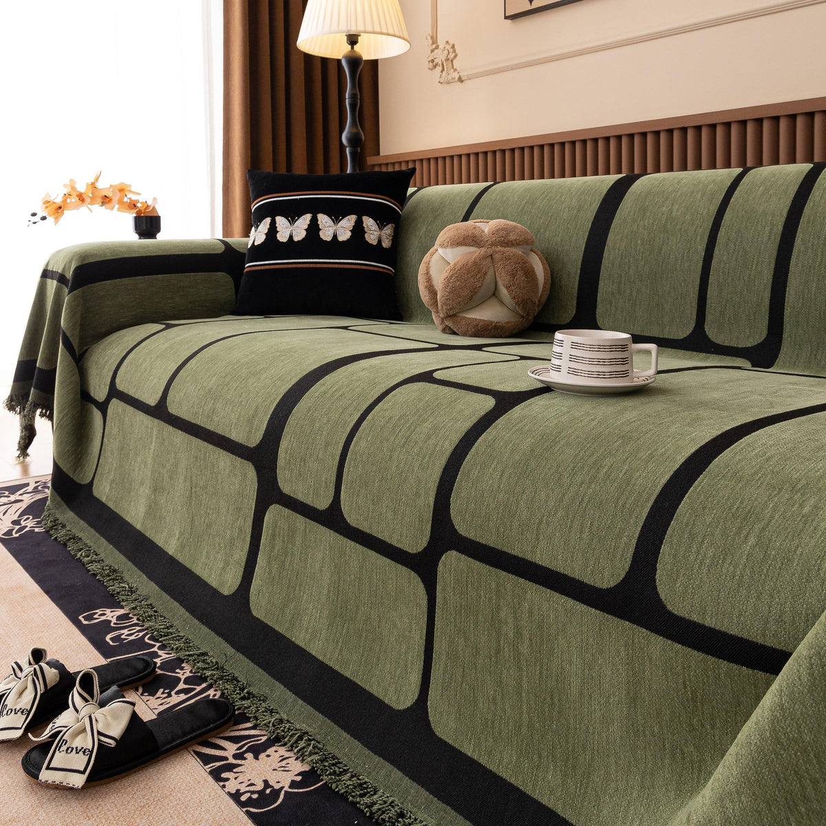 Modern Geometric Sofa Cover Decorative Couch Throw Blanket Furniture Protector