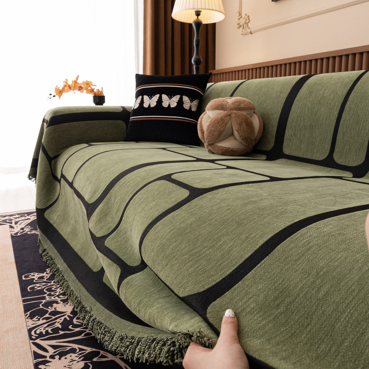Modern Geometric Sofa Cover Decorative Couch Throw Blanket Furniture Protector