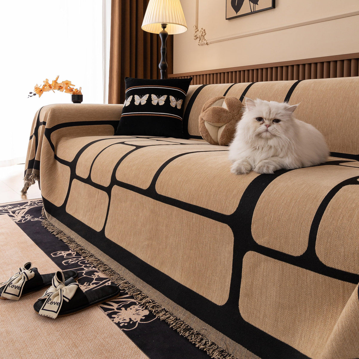 Modern Geometric Sofa Cover Decorative Couch Throw Blanket Furniture Protector