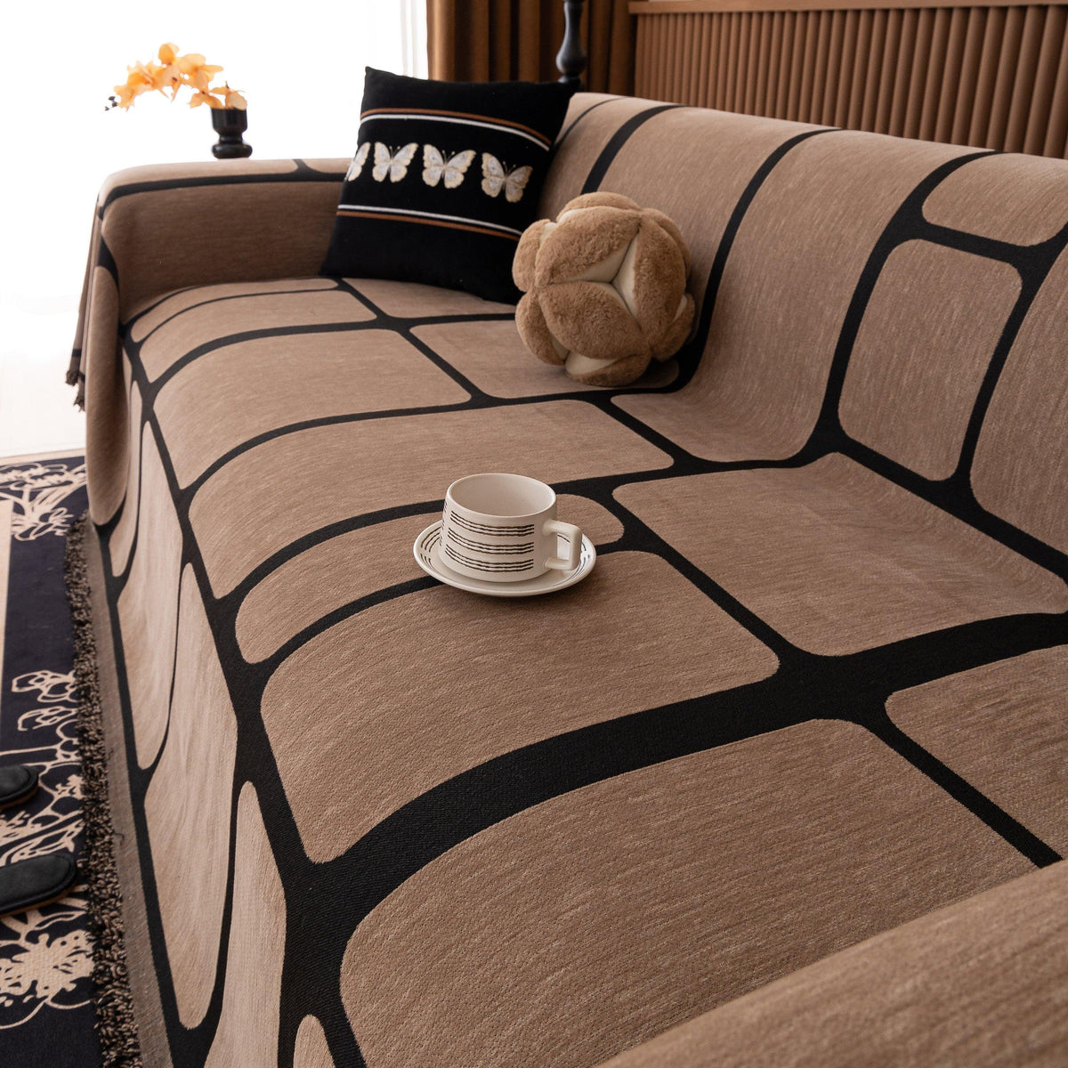Modern Geometric Sofa Cover Decorative Couch Throw Blanket Furniture Protector