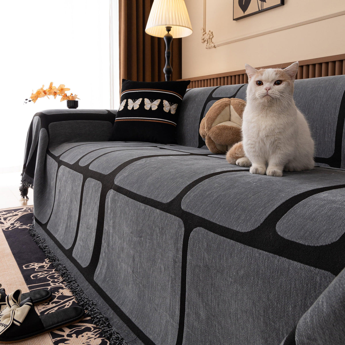 Modern Geometric Sofa Cover Decorative Couch Throw Blanket Furniture Protector
