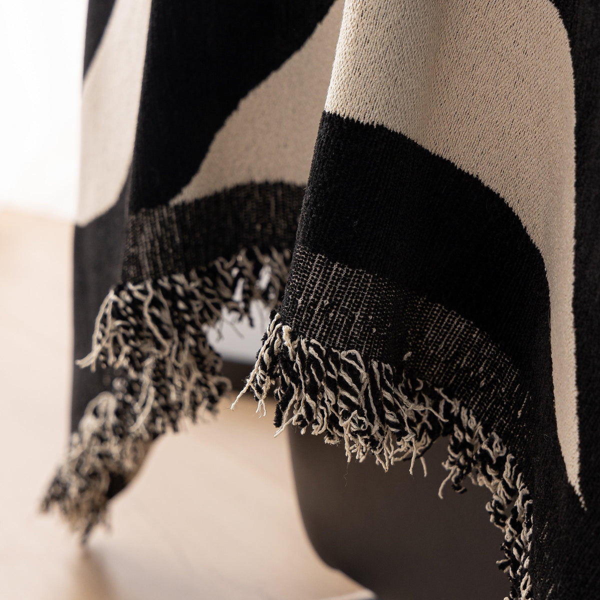 Zebra Striped Chenille Throw Sofa Cover Full-Cover Decorative Furniture Slipcover