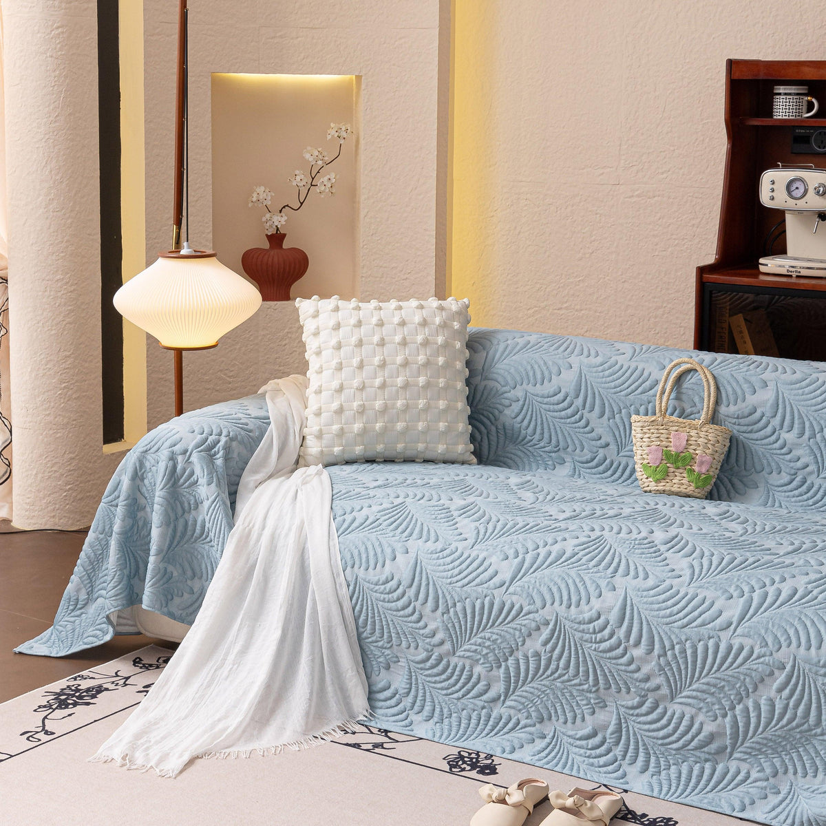 Cooling Quilted Non-Slip Furniture Protector for Pets & Kids, Washable Sofa Slipcover