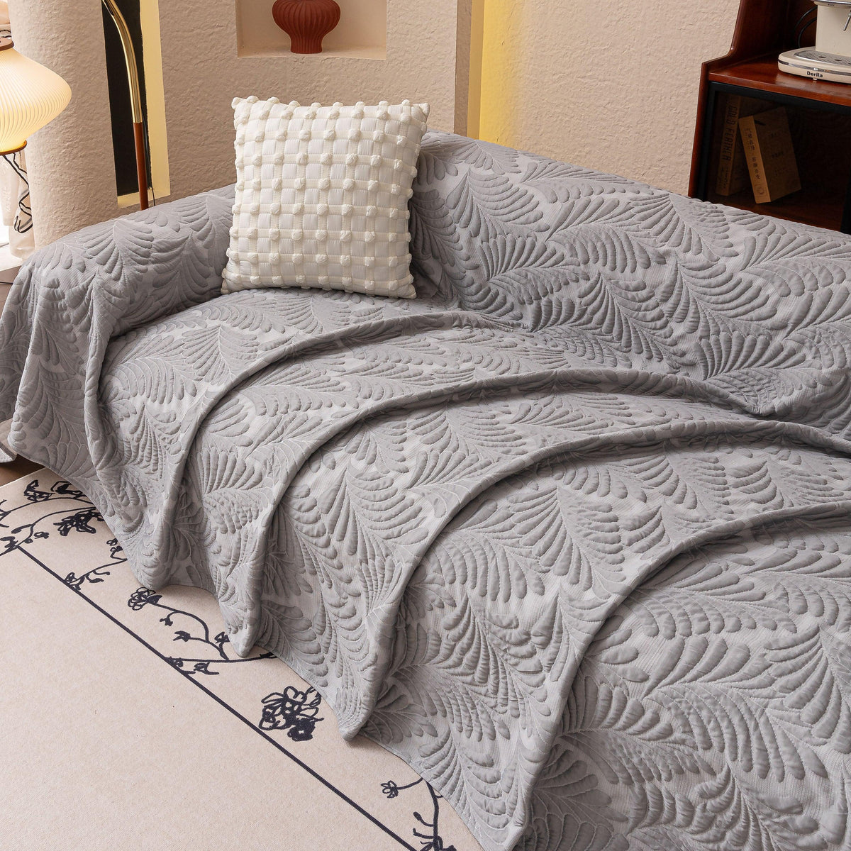 Cooling Quilted Non-Slip Furniture Protector for Pets & Kids, Washable Sofa Slipcover