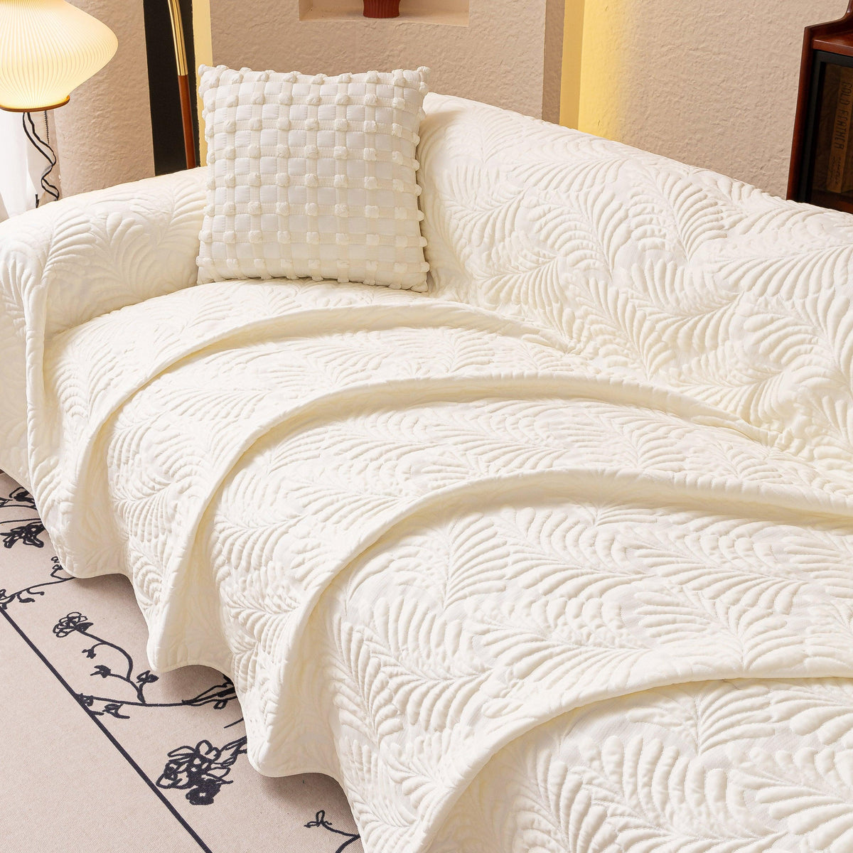 Cooling Quilted Non-Slip Furniture Protector for Pets & Kids, Washable Sofa Slipcover