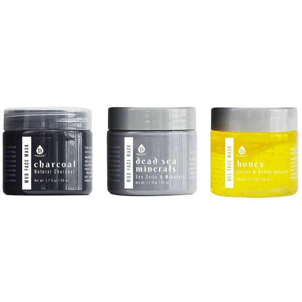 3 Pack Facial Therapy Mud Face Mask with Mask Applicator - Gifts for You 'n Me