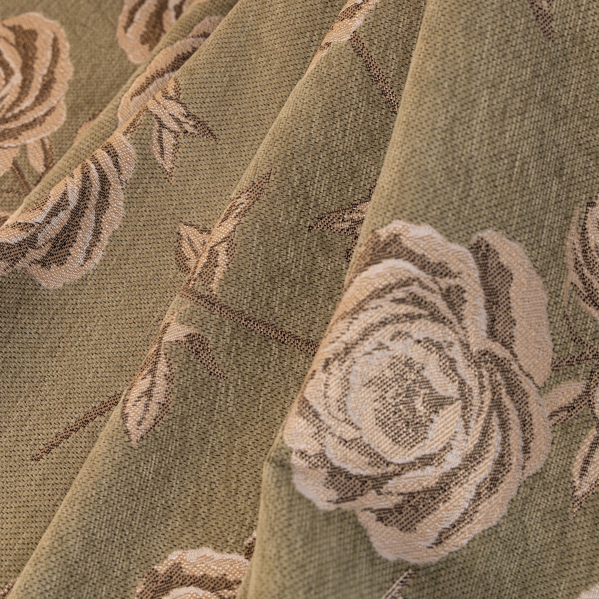 French Country Floral Sofa Cover with Ruffled Skirt, Farmhouse Decor for Living Room