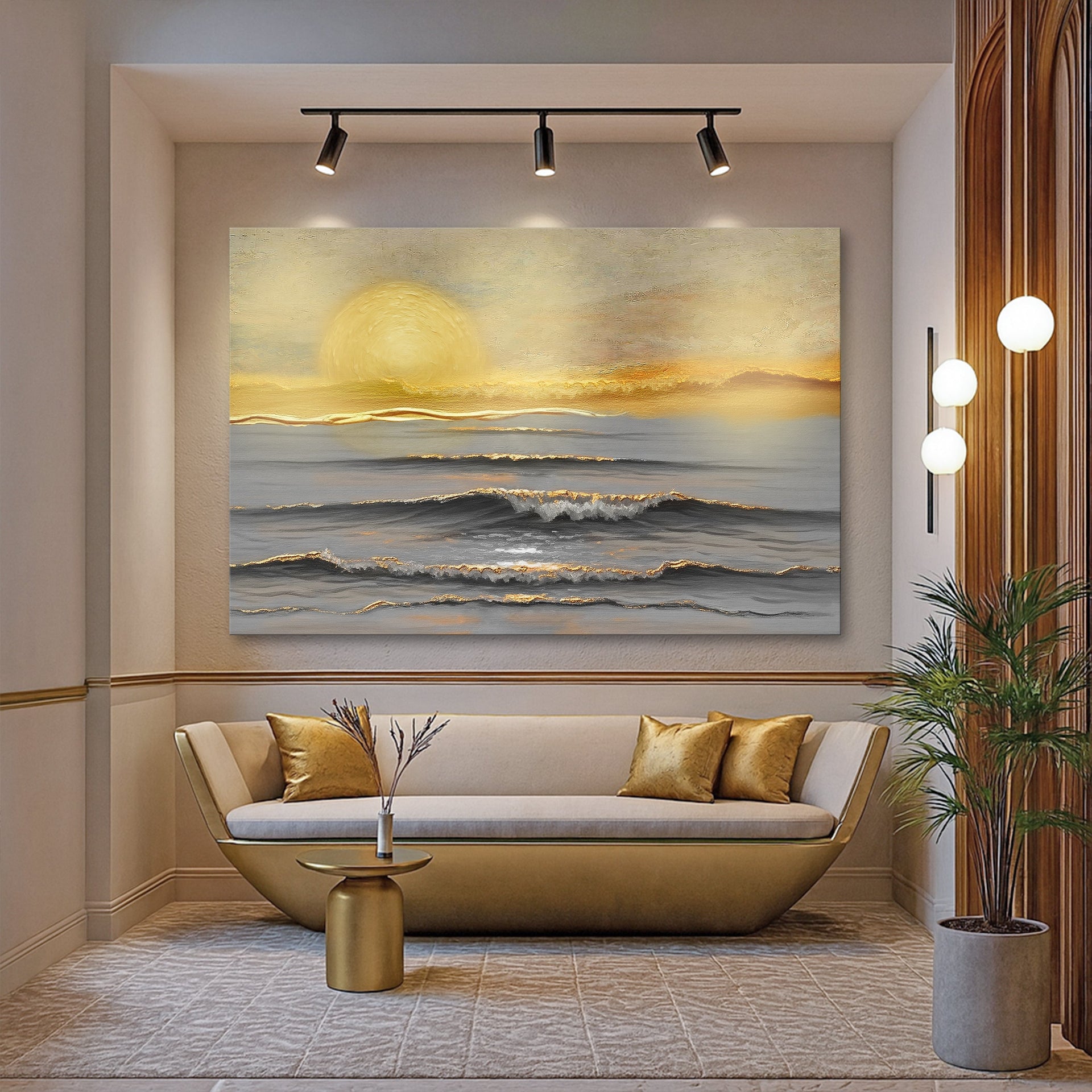 Golden Horizon Calm Wall Art Tailored Canvases