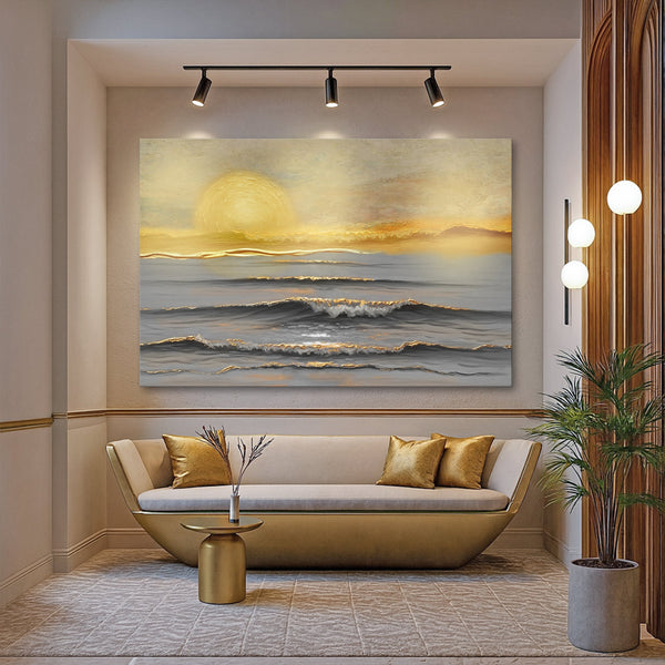 Golden Horizon Calm Wall Art Tailored Canvases