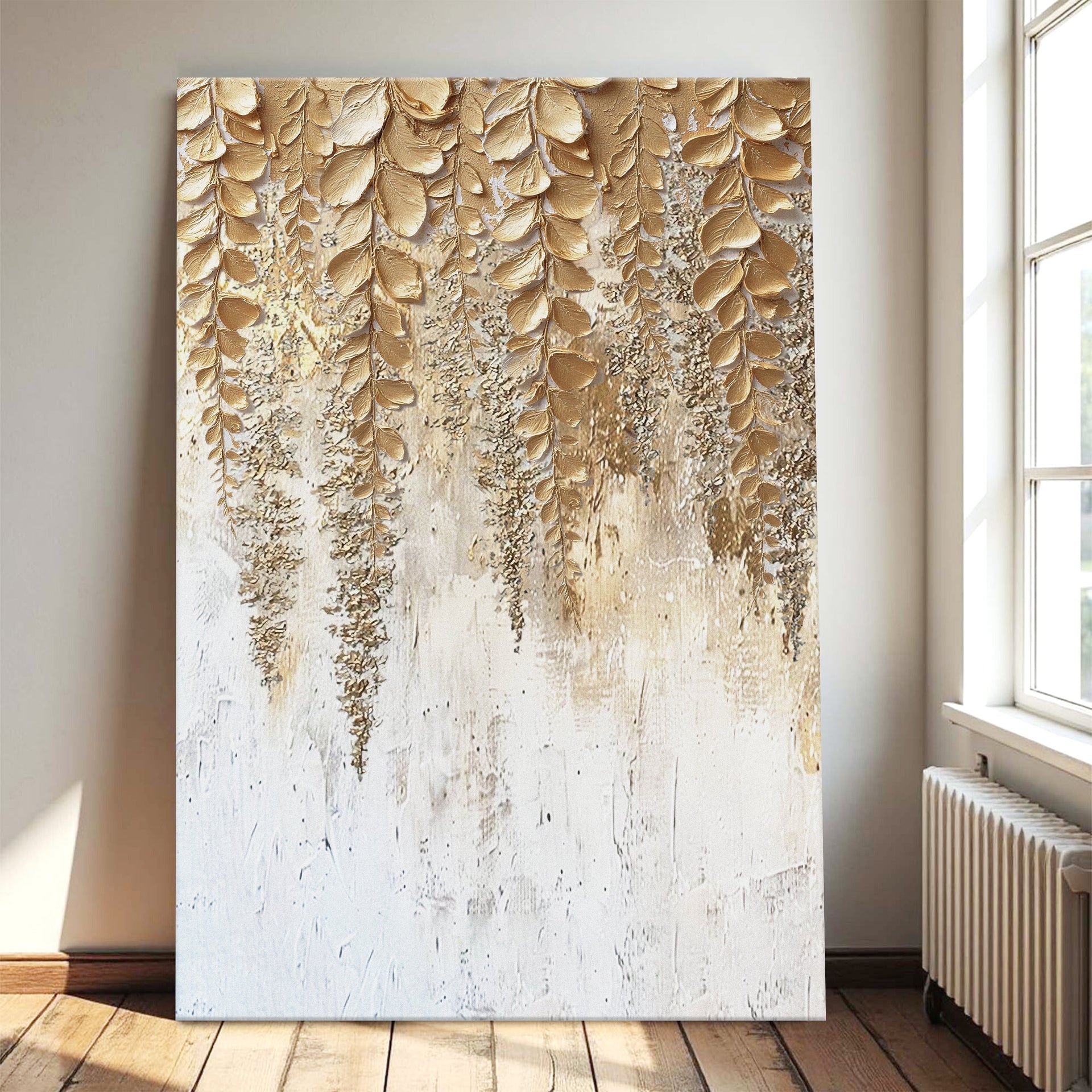 Golden Wisteria Wall Art Tailored Canvases
