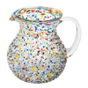 Hand Blown Mexican Glass Pitcher – Confetti Rock Design 70 Ounces - Colorful Beverage Pitcher for Homemade Juice & Iced Tea Cinco De Mayo by The Wine Savant, Blown Glass Pitcher