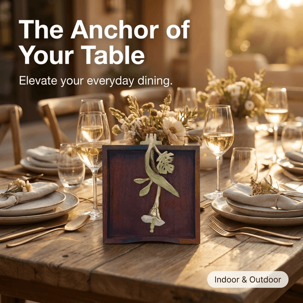 Wooden Napkin Holder – Gold Finish Ornament