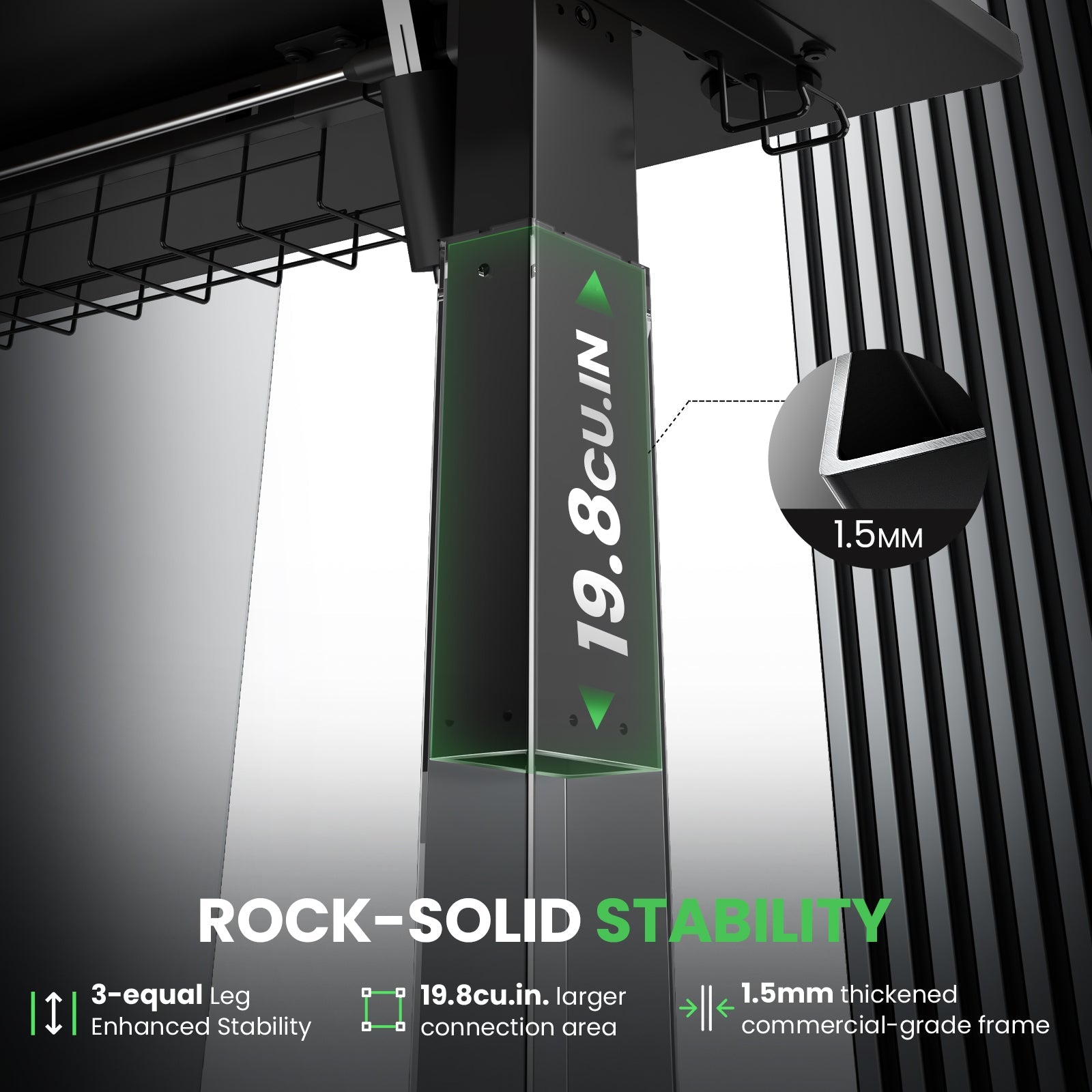 OdinLake S4 Home Office  L Shaped Standing Desk(75