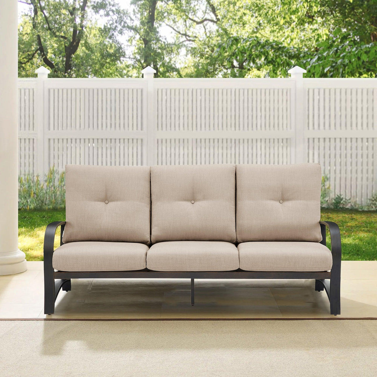 Chamber 5 Piece Aluminum Patio Furniture Sofa Sets With Round Table