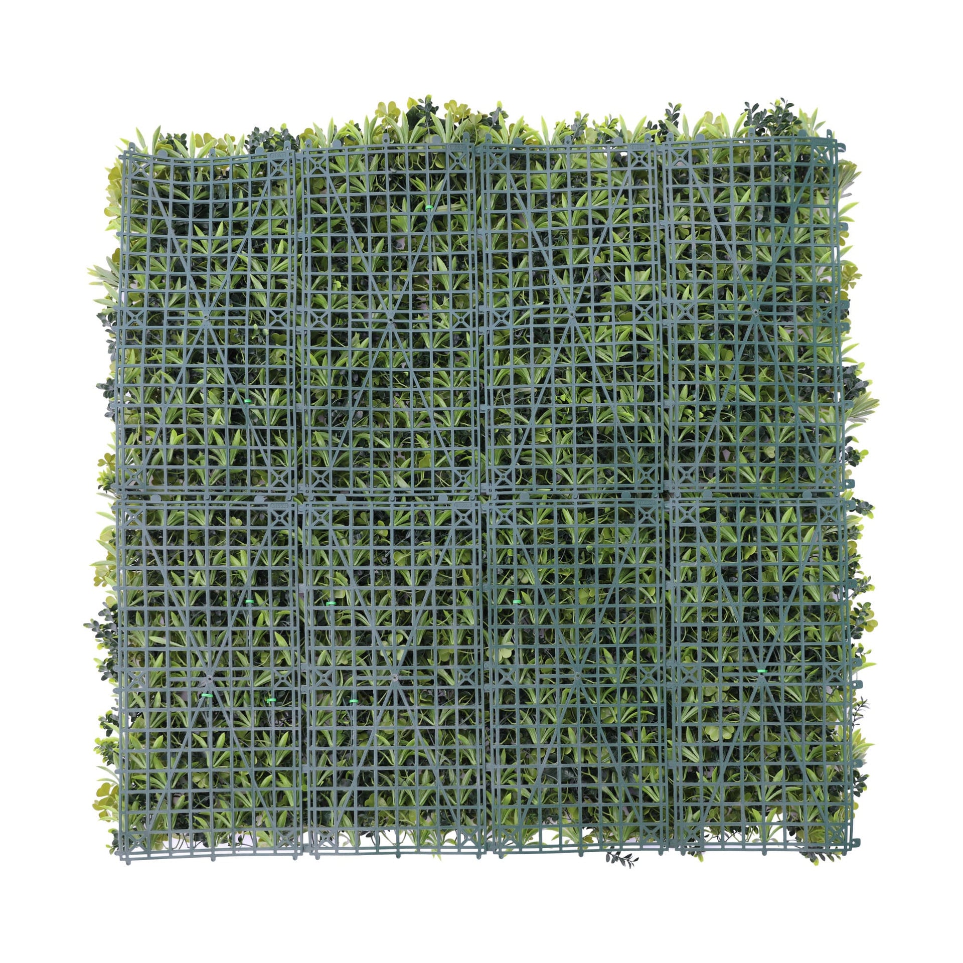 White Oasis Artificial Vertical Garden Green Wall Panel 40×40in 11 SQ FT – UV Resistant – Commercial Grade