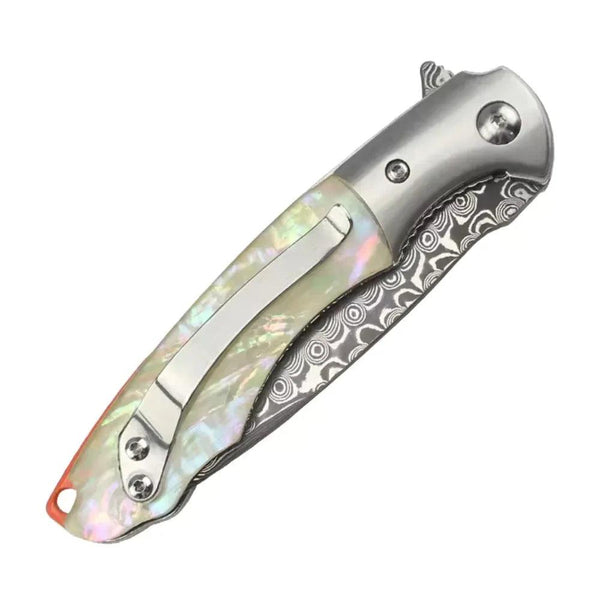 Pearl Japanese VG10 Pocket Knife with Clip & Mother of Pearl Handle - Gifts for You 'n Me