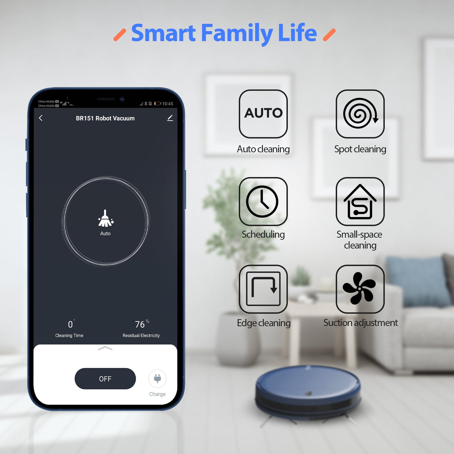 Smart 3-in-1 Robot Vacuum Cleaner (BR151)
