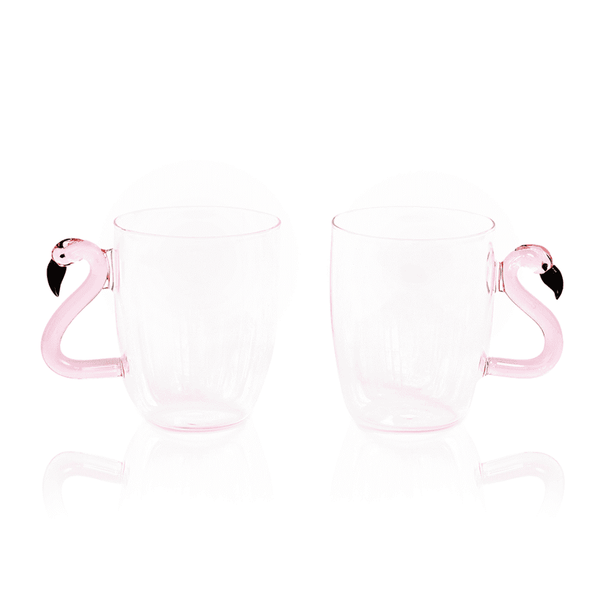 3D Flamingo Glass Mugs