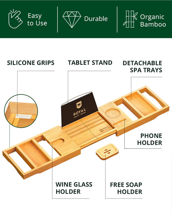 Bathtub Caddy Tray, Natural