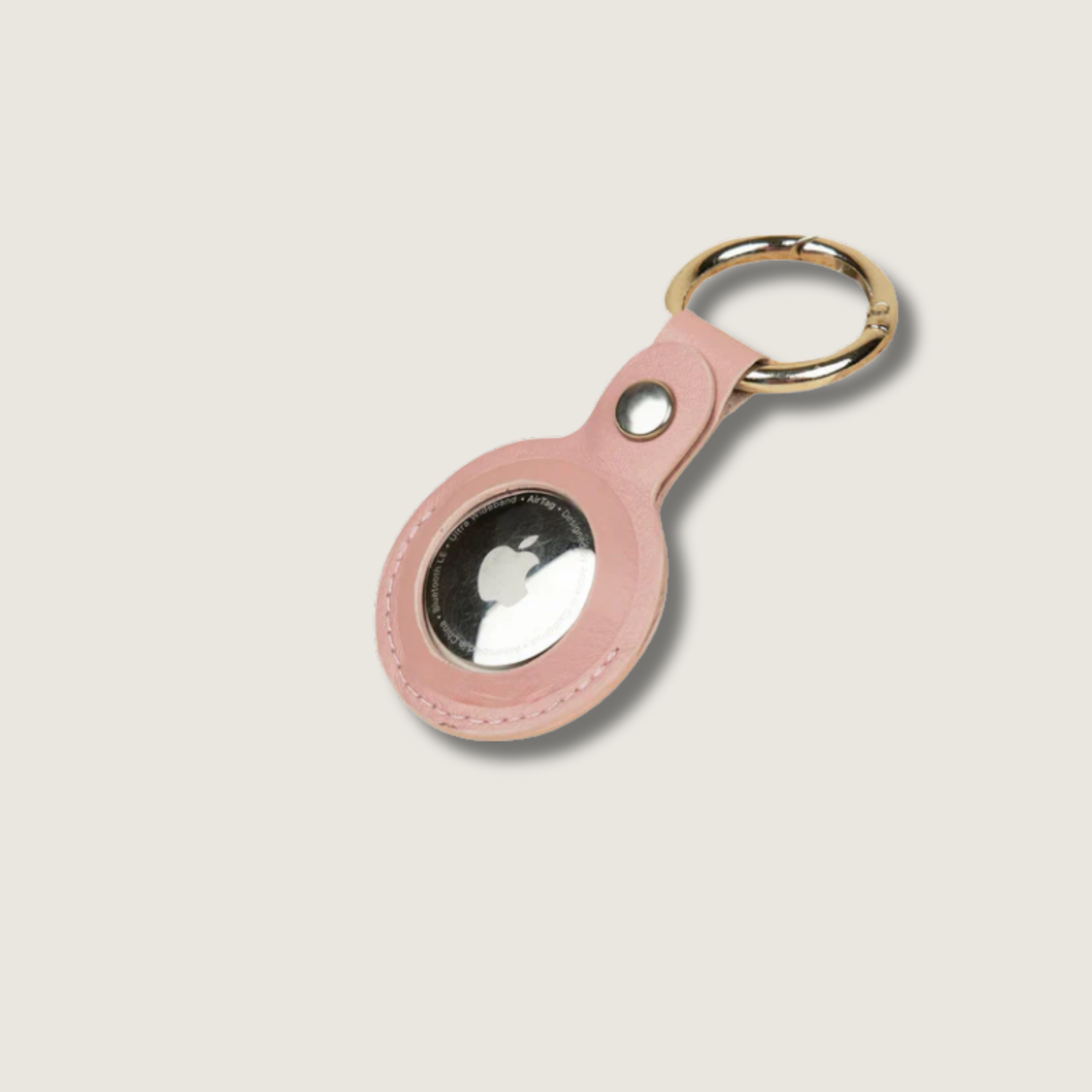 Premium Leather AirTag Holder - Pink - Orlando
