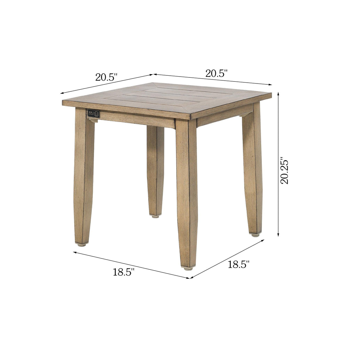 Hamarto 2 Person Aluminum Patio Conversation Set With Side Table